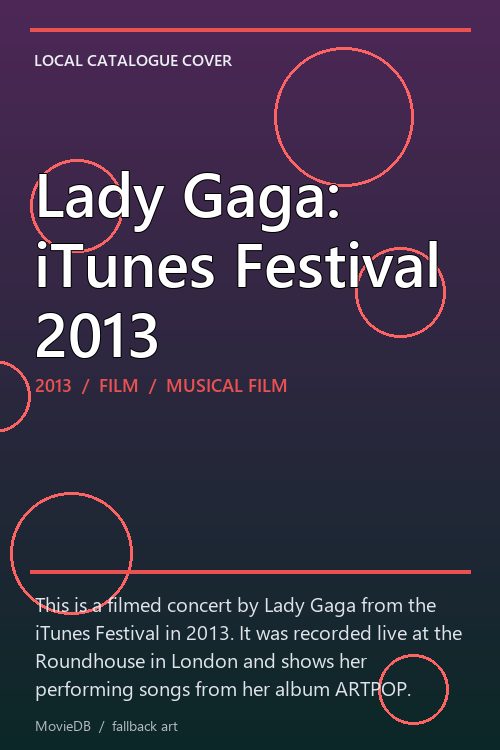 Lady Gaga: iTunes Festival 2013 poster