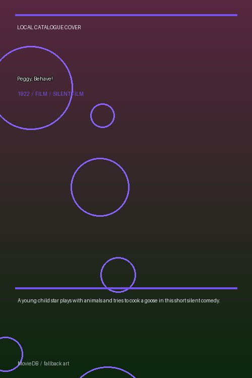 Peggy, Behave! poster