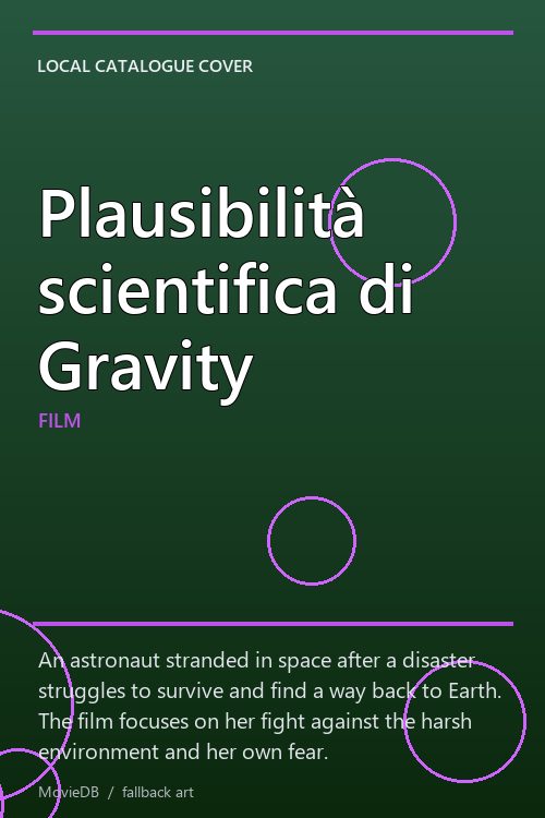 Plausibilità scientifica di Gravity poster