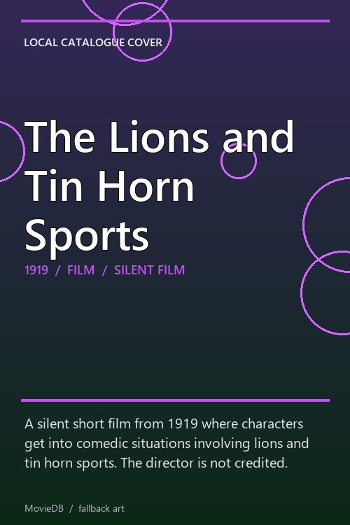 The Lions and Tin Horn Sports poster