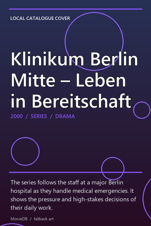 Klinikum Berlin Mitte – Leben in Bereitschaft poster
