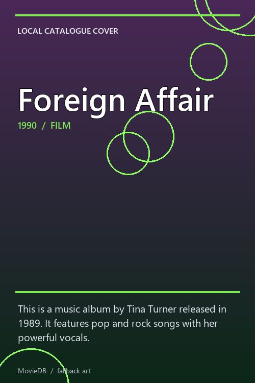 Foreign Affair poster