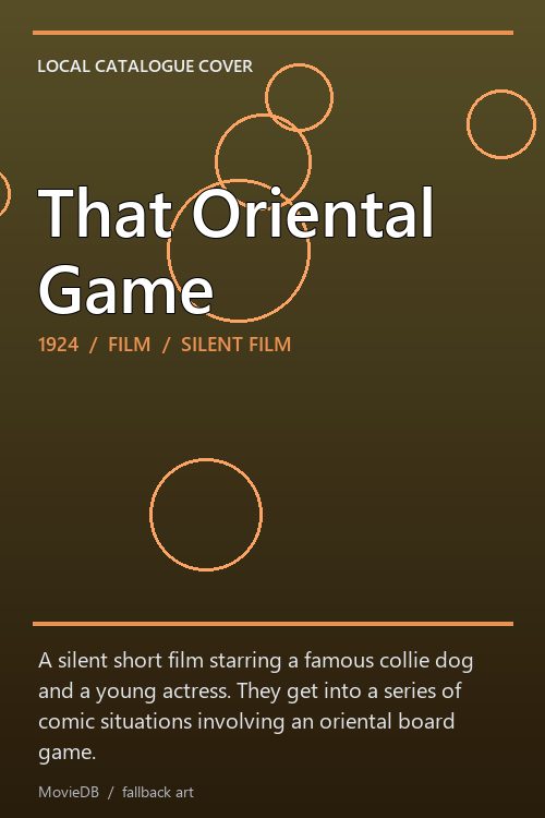 That Oriental Game poster