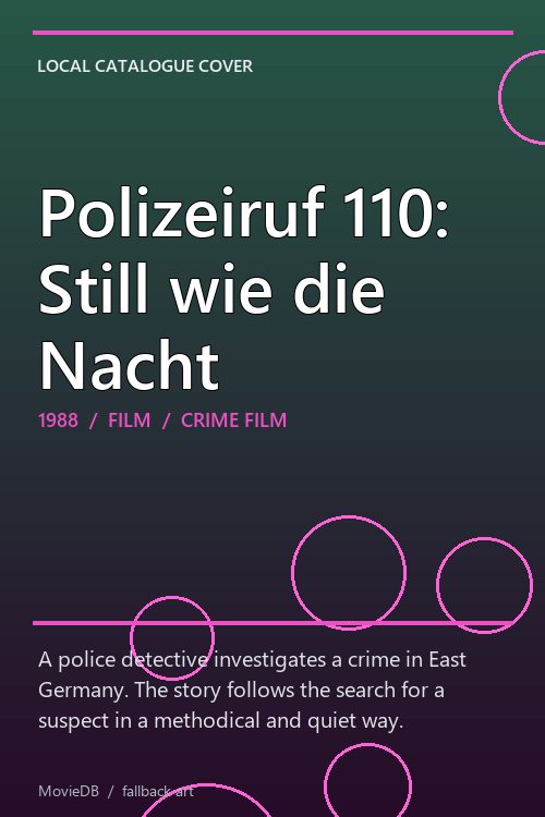 Polizeiruf 110: Still wie die Nacht poster
