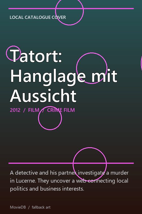 Tatort: Hanglage mit Aussicht poster