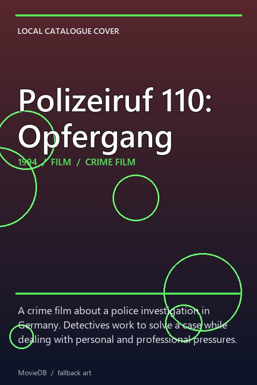 Polizeiruf 110: Opfergang poster