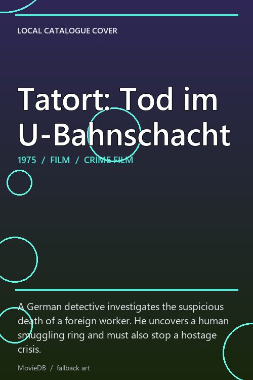 Tatort: Tod im U-Bahnschacht poster