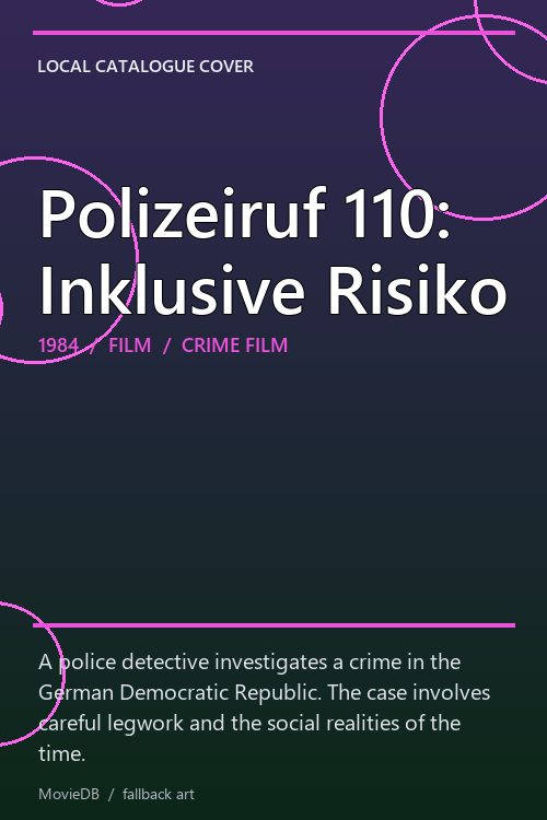 Polizeiruf 110: Inklusive Risiko poster