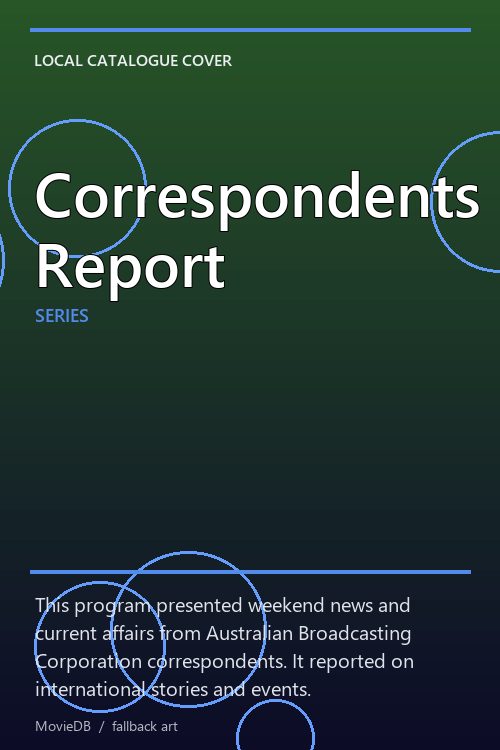 Correspondents Report poster