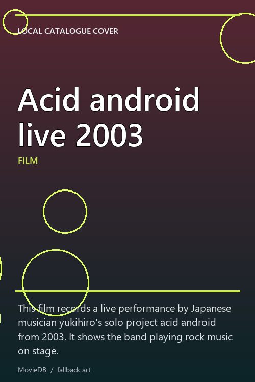 Acid android live 2003 poster