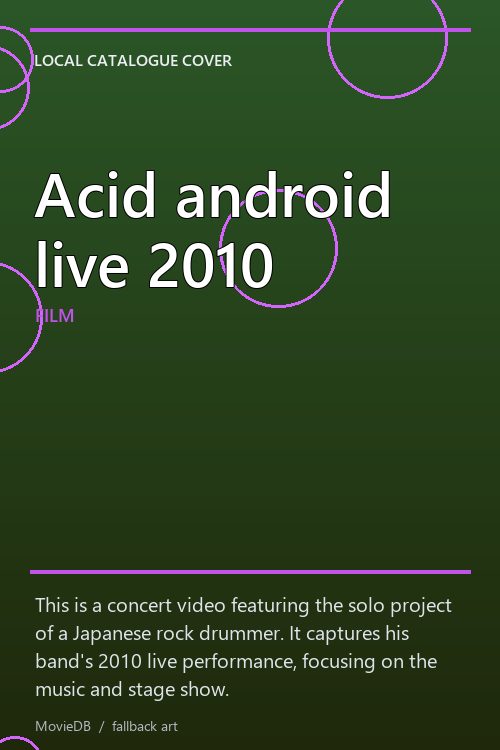Acid android live 2010 poster