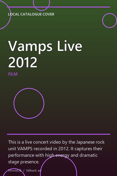Vamps Live 2012 poster