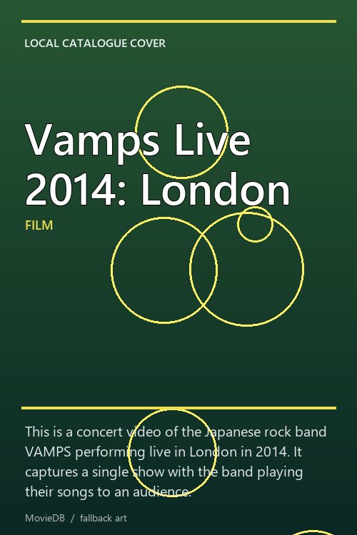 Vamps Live 2014: London poster