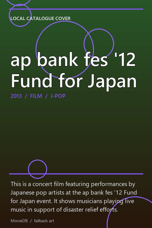 ap bank fes '12 Fund for Japan poster