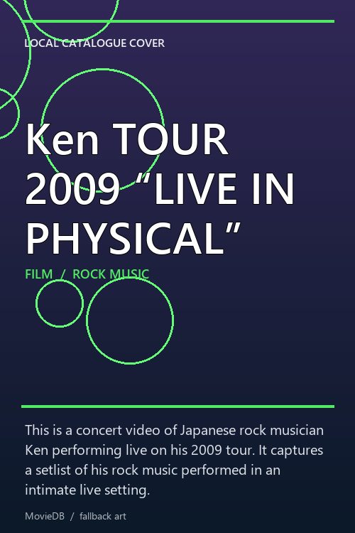 Ken TOUR 2009 “LIVE IN PHYSICAL” poster