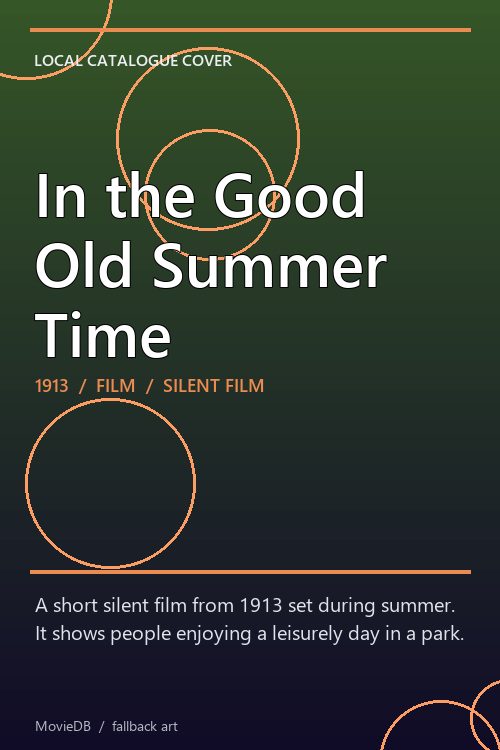 In the Good Old Summer Time poster
