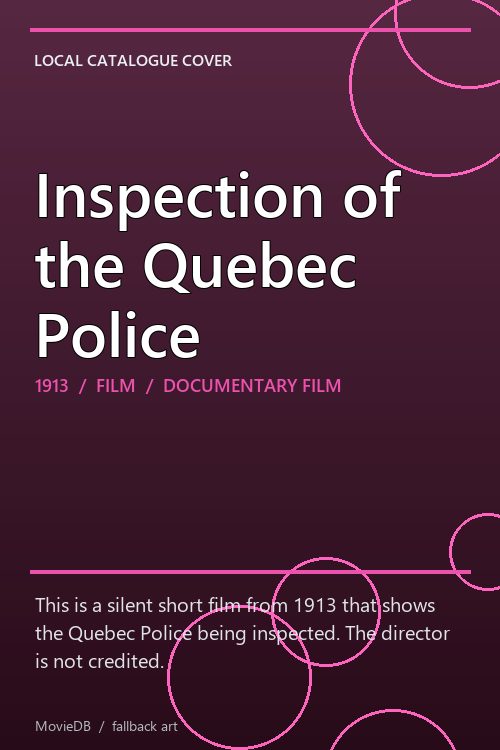 Inspection of the Quebec Police poster