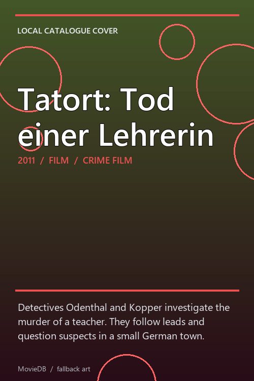 Tatort: Tod einer Lehrerin poster