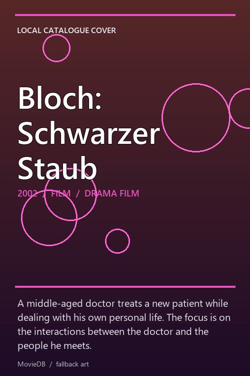 Bloch: Schwarzer Staub poster