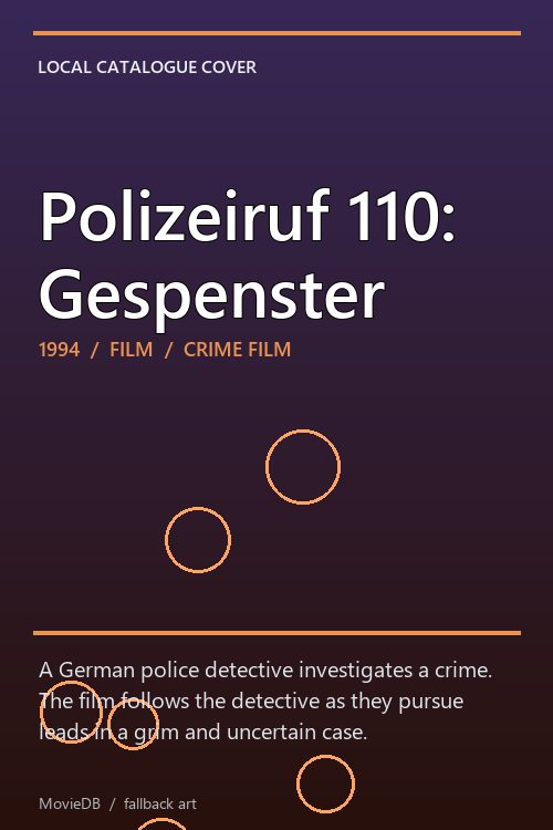 Polizeiruf 110: Gespenster poster