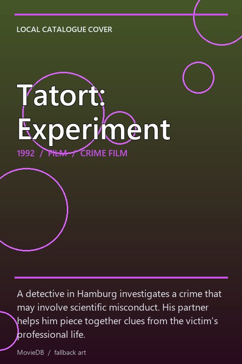 Tatort: Experiment poster