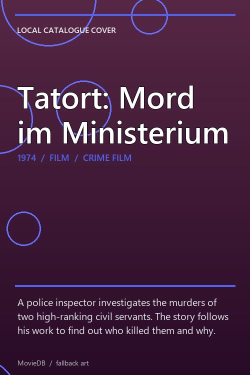 Tatort: Mord im Ministerium poster