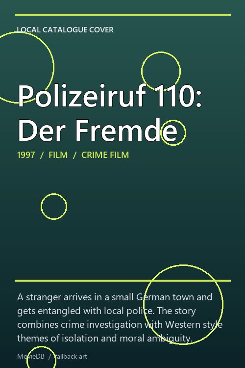 Polizeiruf 110: Der Fremde poster