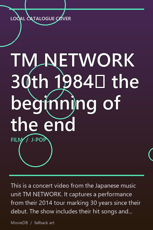 TM NETWORK 30th 1984〜 the beginning of the end poster
