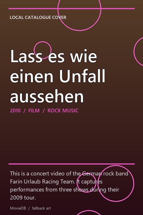 Lass es wie einen Unfall aussehen poster