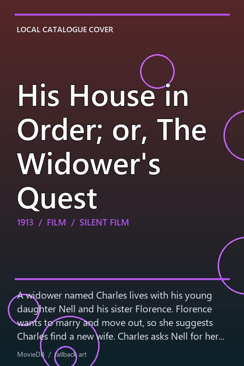 His House in Order; or, The Widower's Quest poster