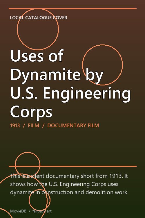 Uses of Dynamite by U.S. Engineering Corps poster