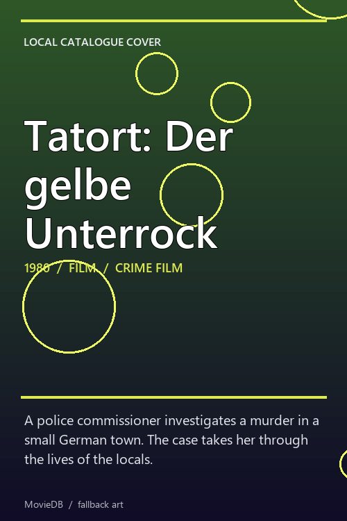 Tatort: Der gelbe Unterrock poster
