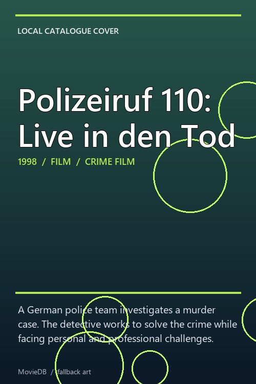 Polizeiruf 110: Live in den Tod poster