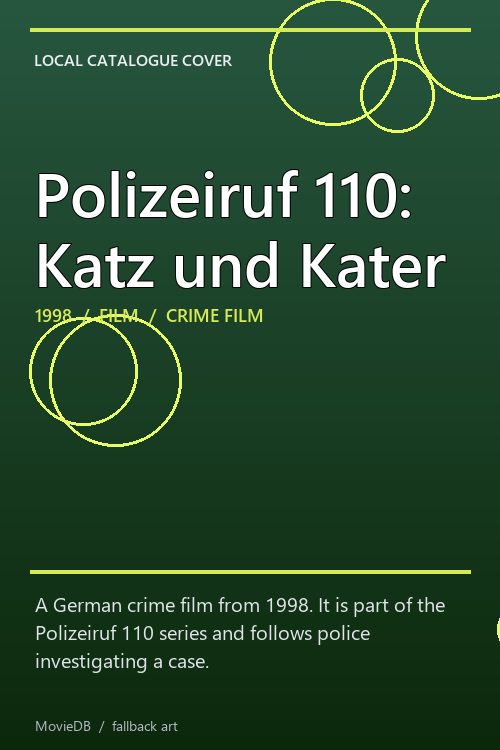 Polizeiruf 110: Katz und Kater poster