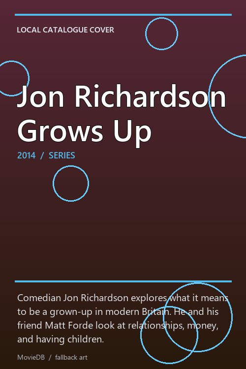 Jon Richardson Grows Up poster