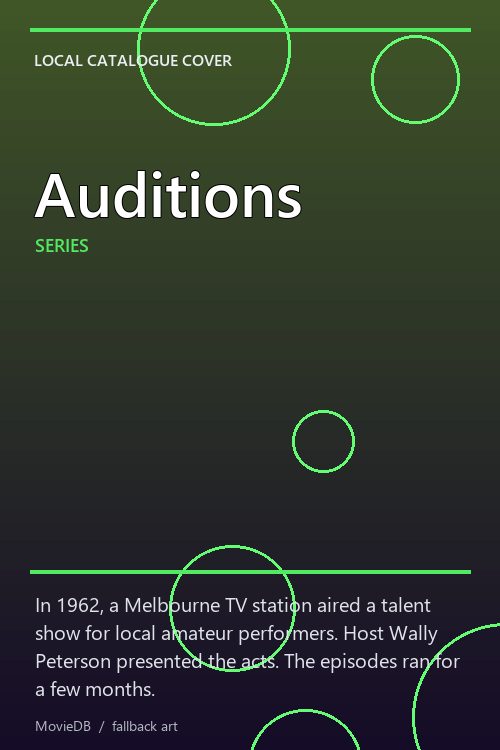 Auditions poster