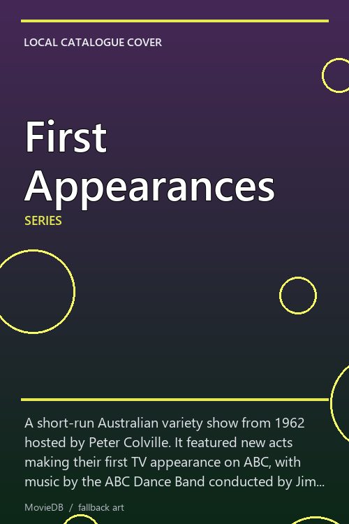 First Appearances poster