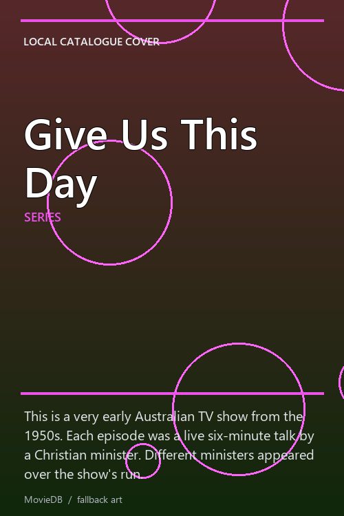 Give Us This Day poster