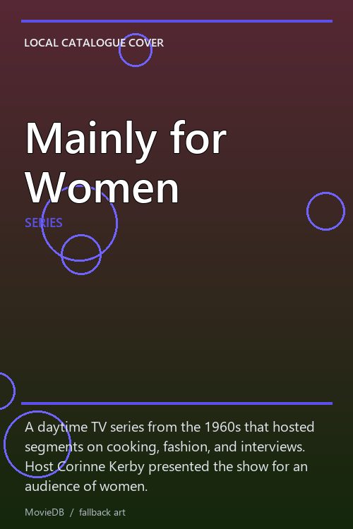 Mainly for Women poster