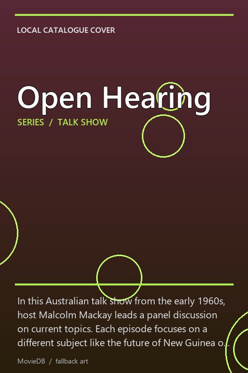 Open Hearing poster