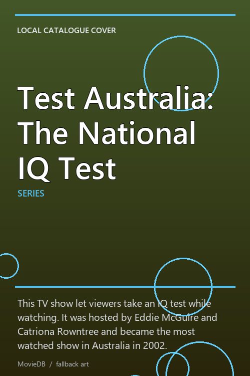 Test Australia: The National IQ Test poster