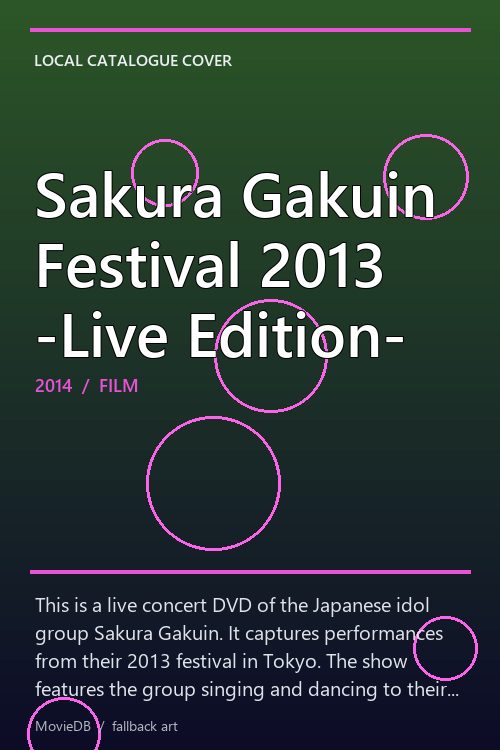 Sakura Gakuin Festival 2013 -Live Edition- poster