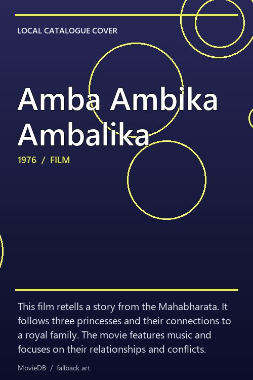 Amba Ambika Ambalika poster