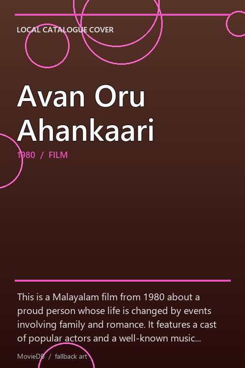 Avan Oru Ahankaari poster