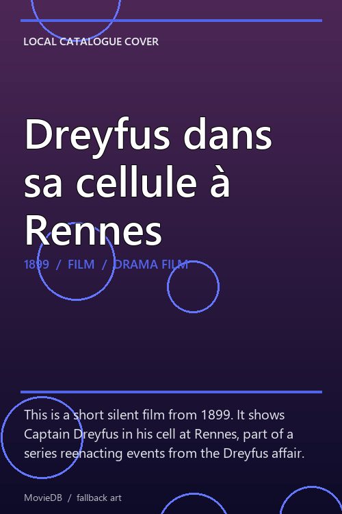 Dreyfus dans sa cellule à Rennes poster