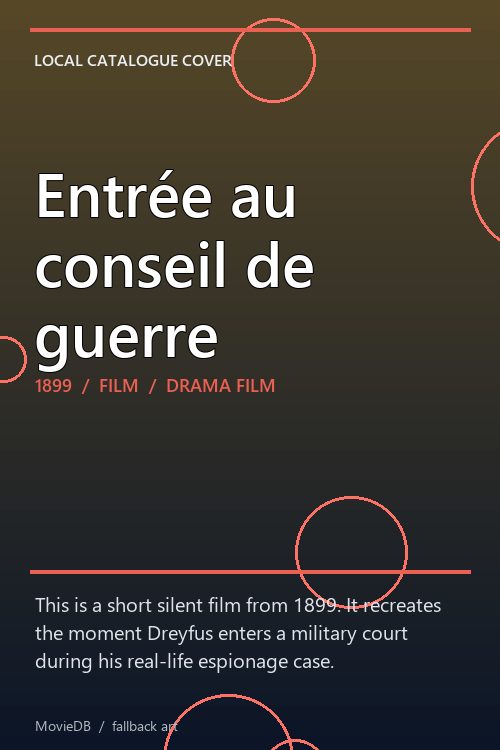 Entrée au conseil de guerre poster