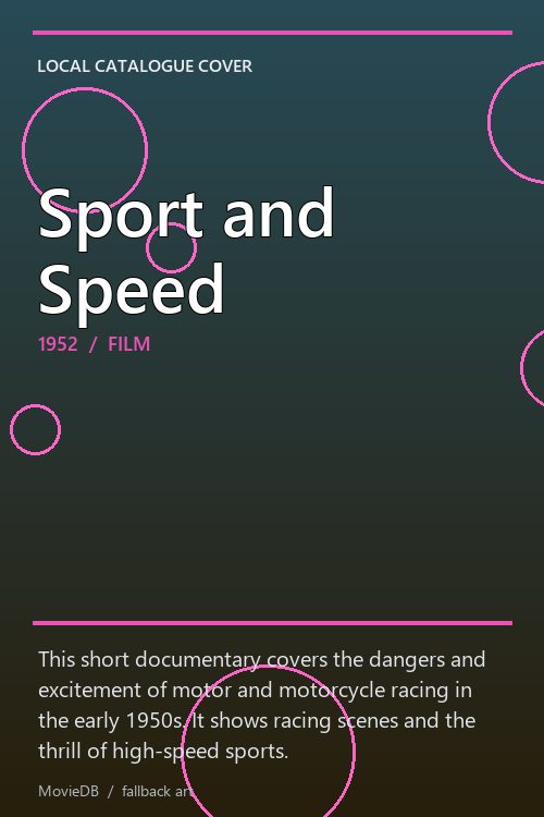 Sport and Speed poster