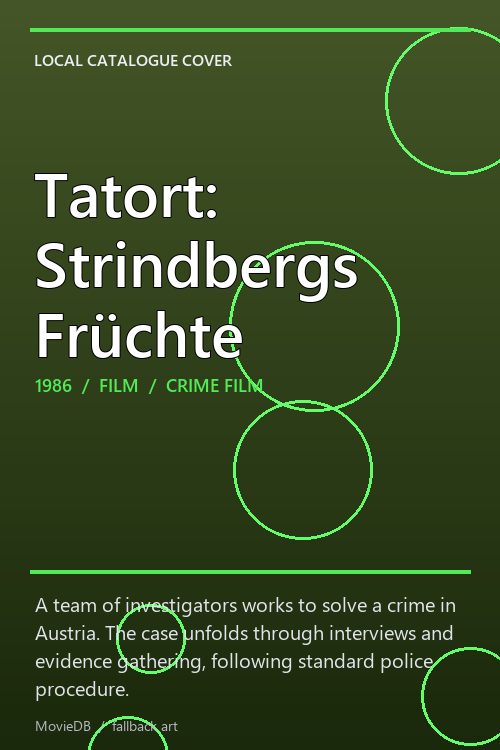 Tatort: Strindbergs Früchte poster