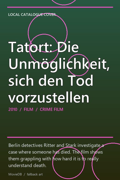 Tatort: Die Unmöglichkeit, sich den Tod vorzustellen poster