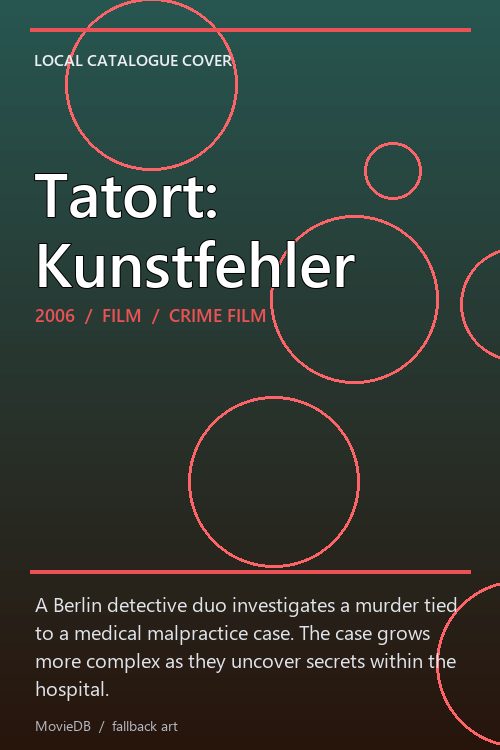 Tatort: Kunstfehler poster